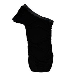 Agaci Too Y2K Elegant Black One-Shoulder Dress